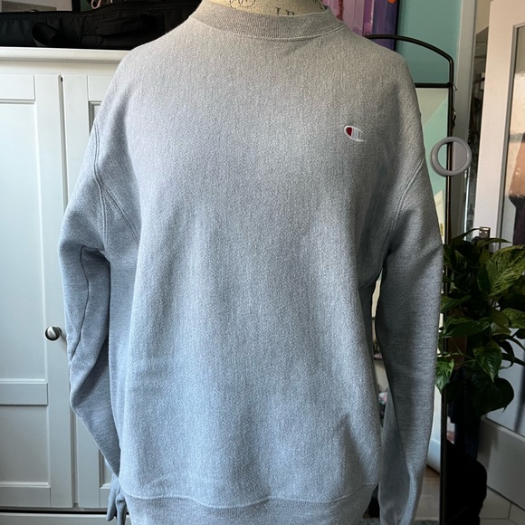Champion Mens Reverse Weave Classic Crewneck Light Gray Size M - Picture 3 of 4